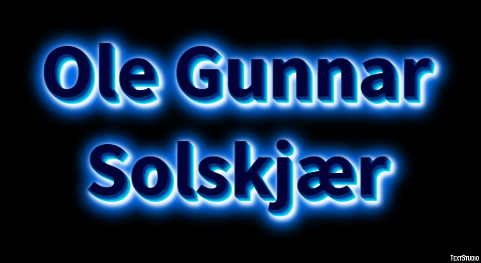 Ole Gunnar Solskjær Text effect