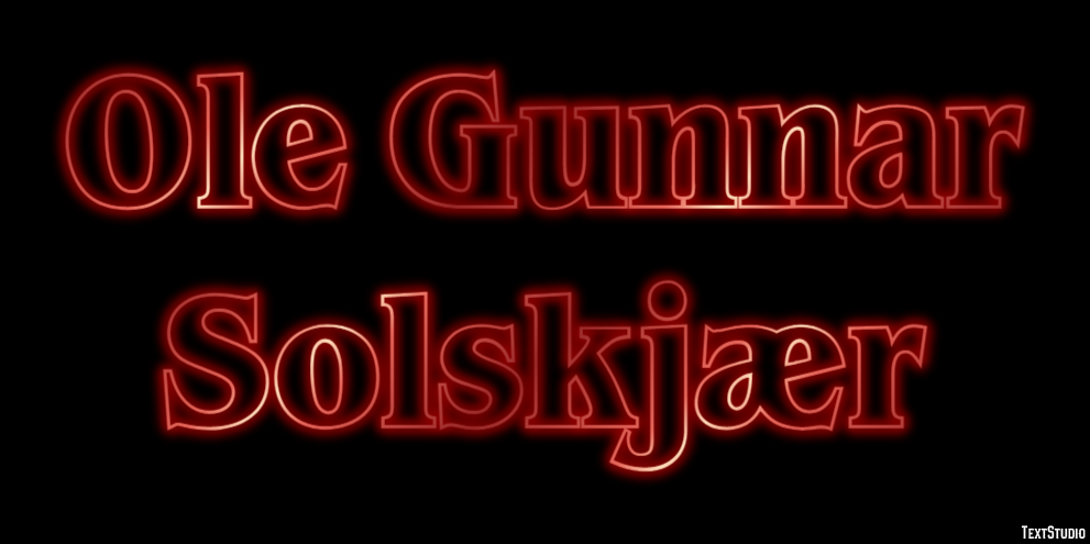 Ole Gunnar Solskjær Text effect