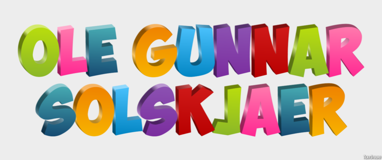 Ole Gunnar Solskjær Text effect