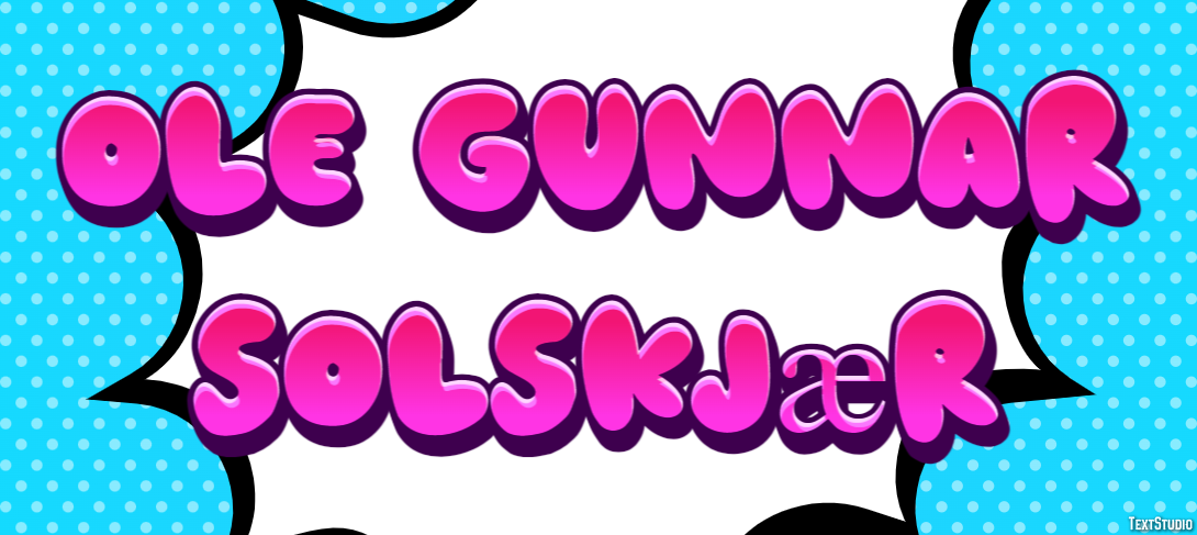 Ole Gunnar Solskjær Text effect