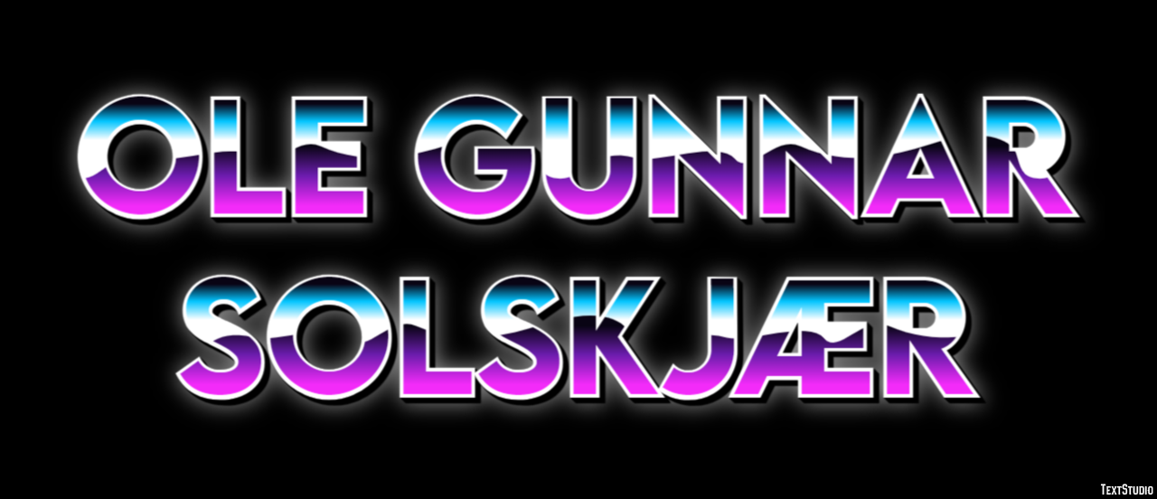 Ole Gunnar Solskjær Text effect