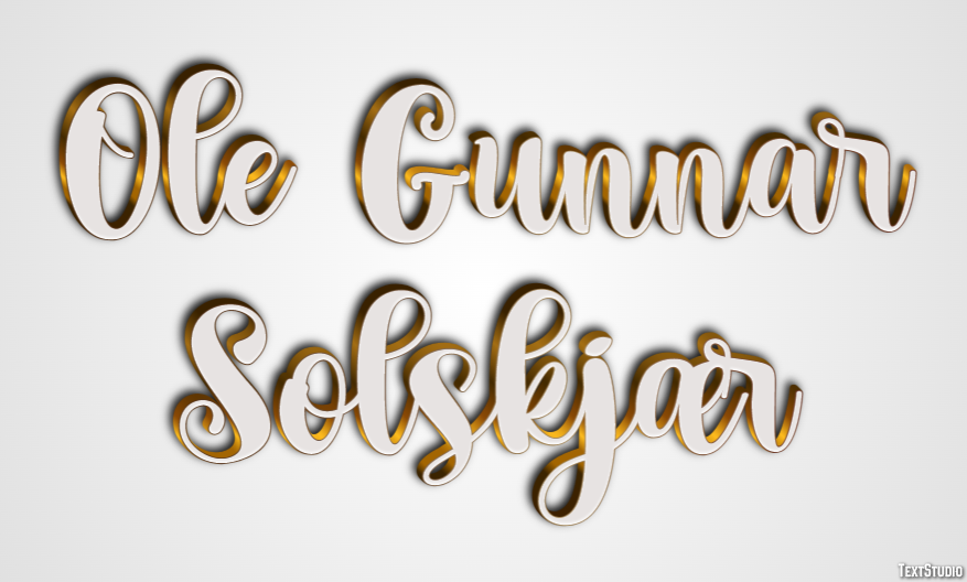 Ole Gunnar Solskjær Text effect