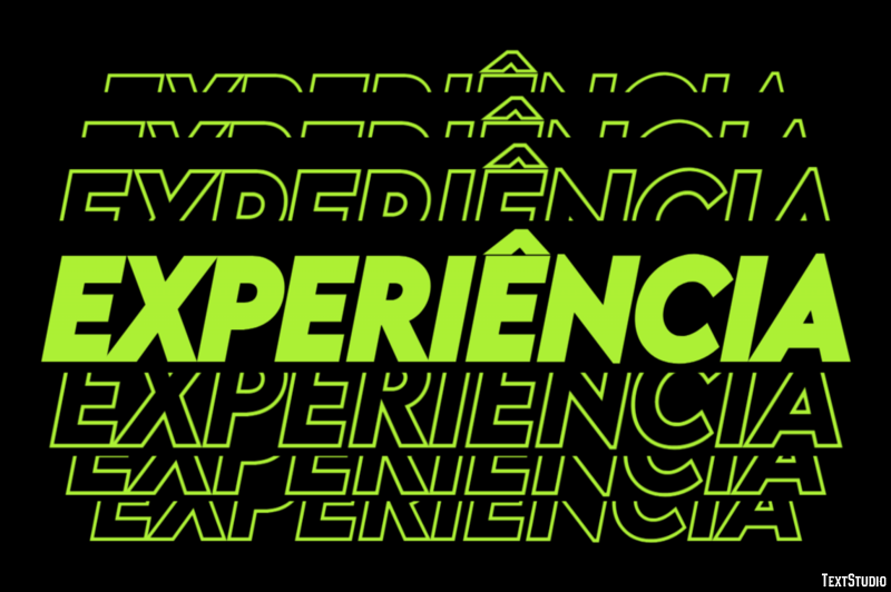 Experiência Efeito de texto
