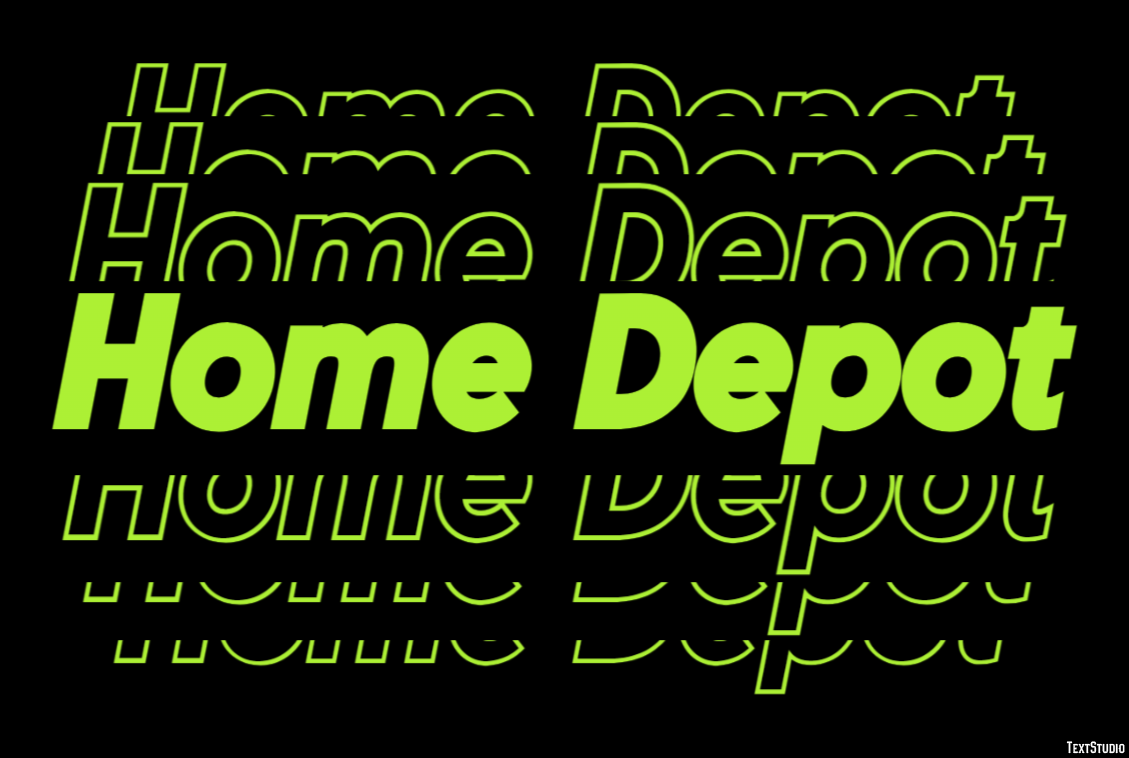 Home Depot Efekt tekstowy