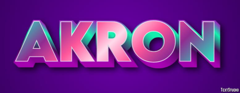 Akron Text Effect