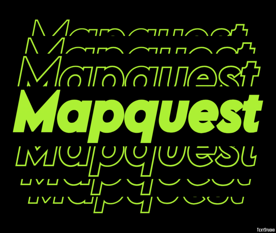 Mapquest Tekst Effect