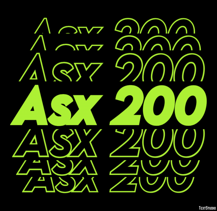 Asx 200 Efecto de Texto
