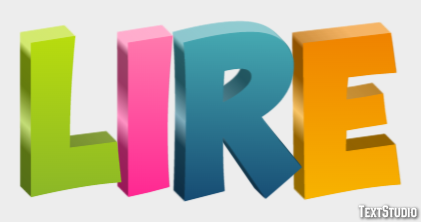 Lire Texteffekt