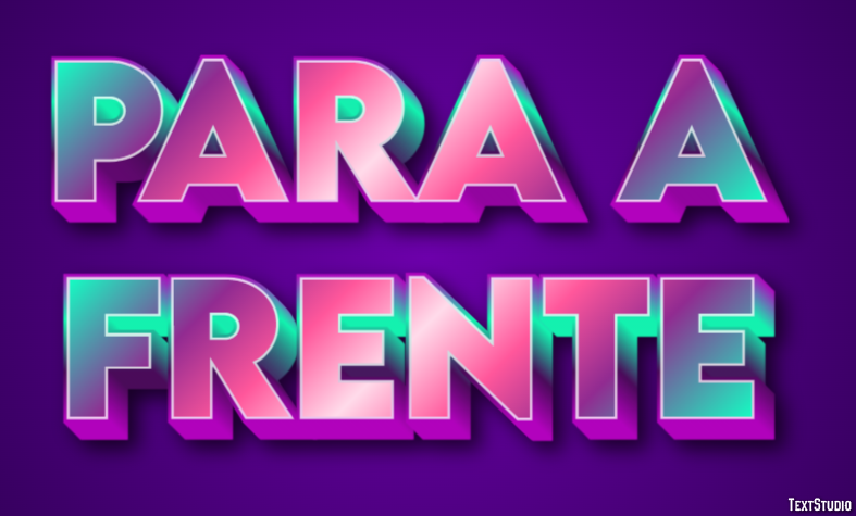 Para a frente Efeito de texto