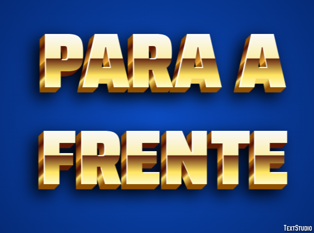 Para a frente Efeito do texto