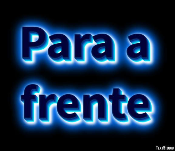 Para a frente Efeito do texto