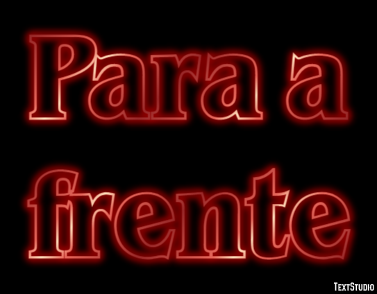 Para a frente Efeito do texto