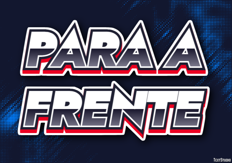 Para a frente Efeito do texto