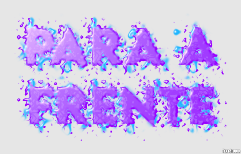 Para a frente Efeito de texto
