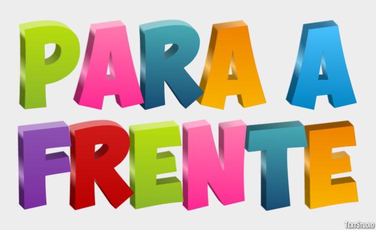 Para a frente Efeito de texto