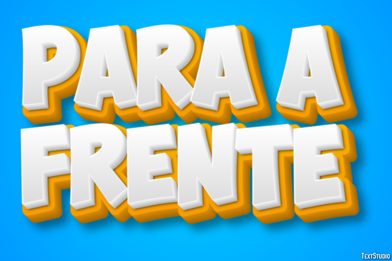 Para a frente Efeito do texto