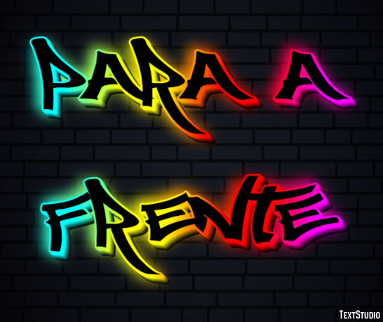 Para a frente Efeito de texto
