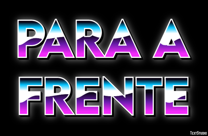 Para a frente Efeito de texto