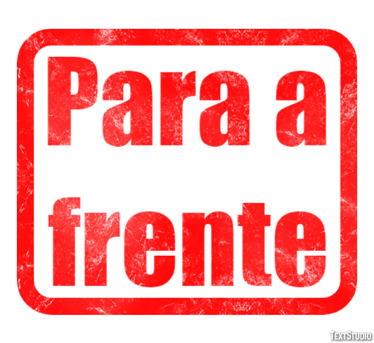 Para a frente Efeito do texto