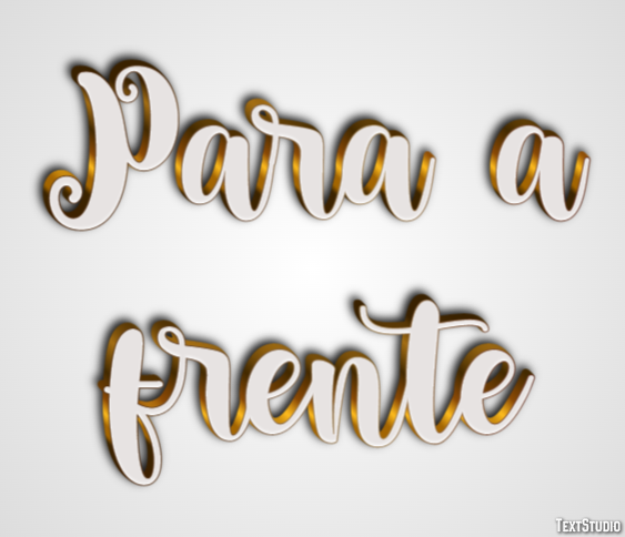 Para a frente Efeito do texto