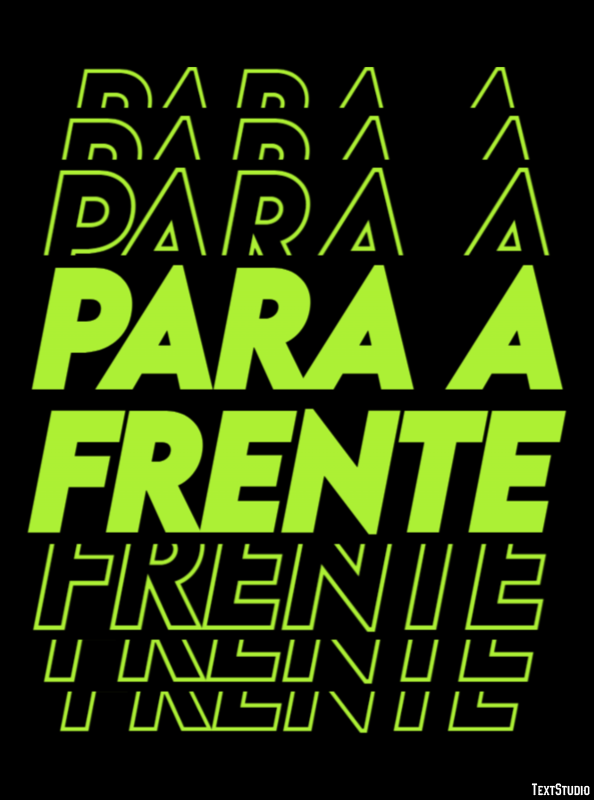 Para a frente Efeito do texto