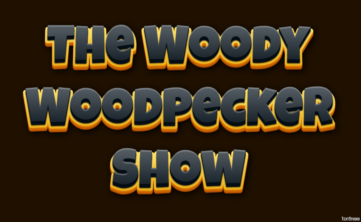The Woody Woodpecker Show Text Effect