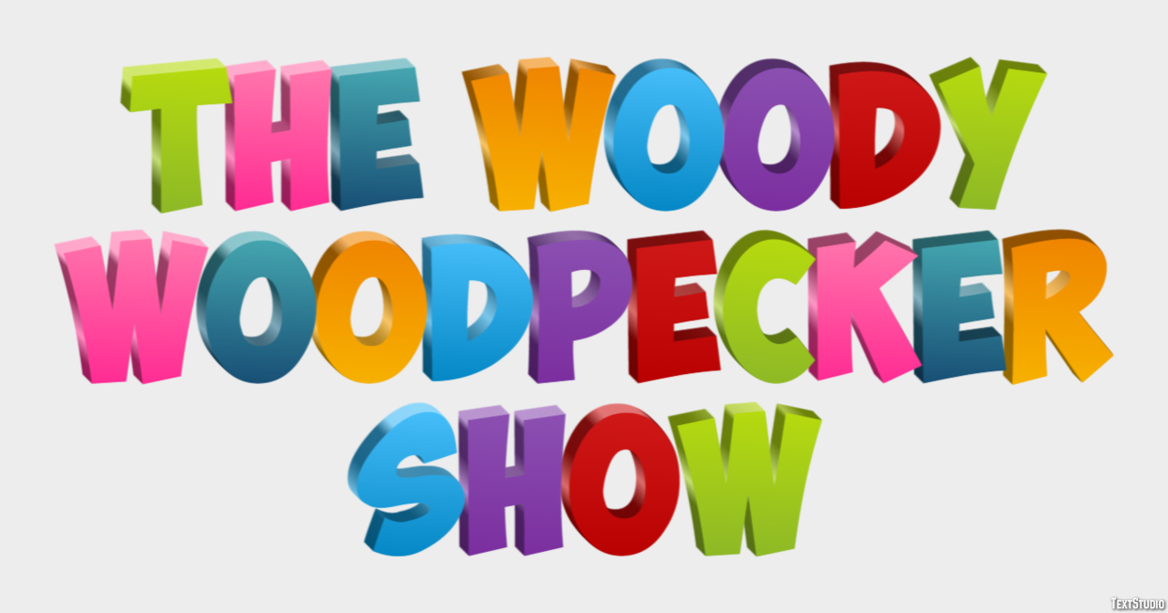 The Woody Woodpecker Show Text Effect