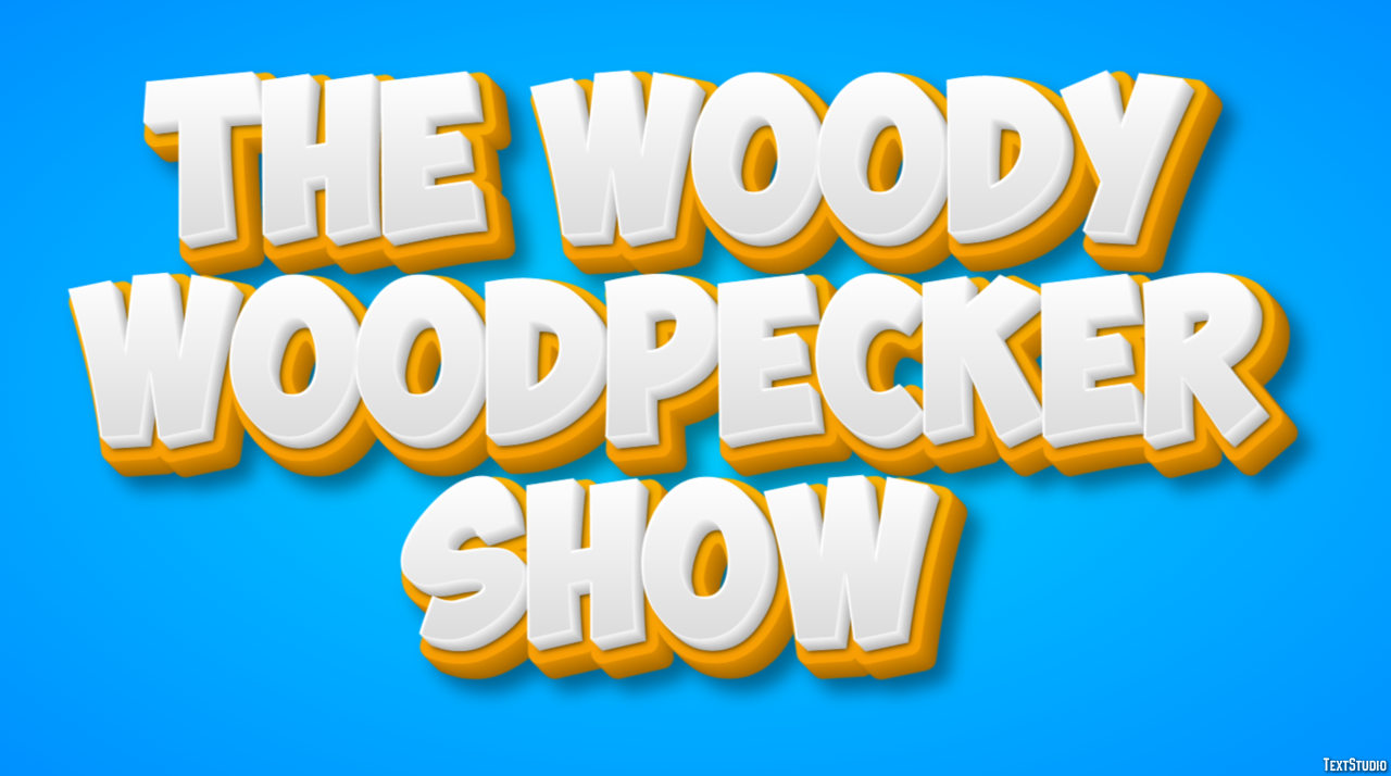 The Woody Woodpecker Show Text Effect