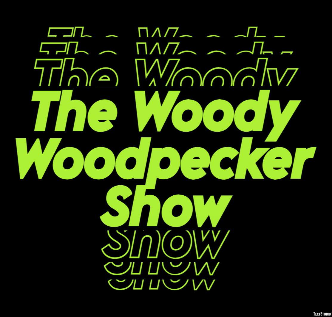 The Woody Woodpecker Show Text Effect
