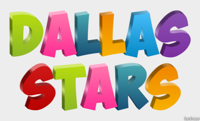 Dallas Stars Effetto testo
