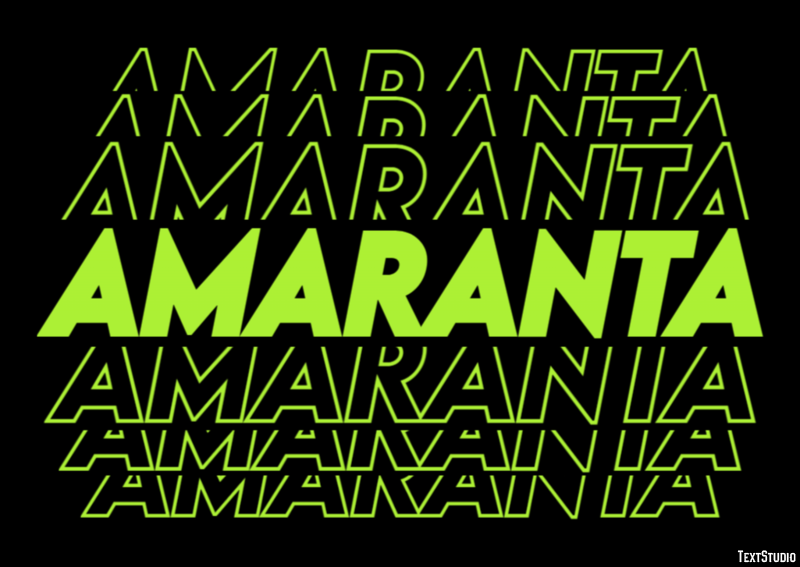 Amaranta Efecto de texto