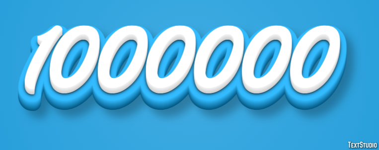1000000 テキスト効果