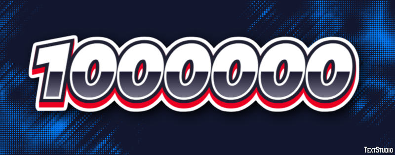 1000000 テキスト効果