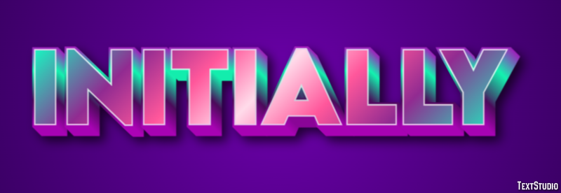 Initially Text Effect
