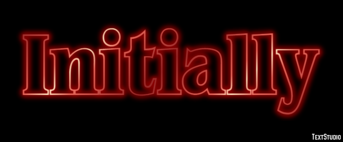 Initially Text Effect