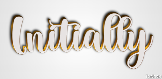 Initially Text Effect