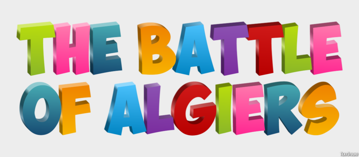 The Battle of Algiers Text effect