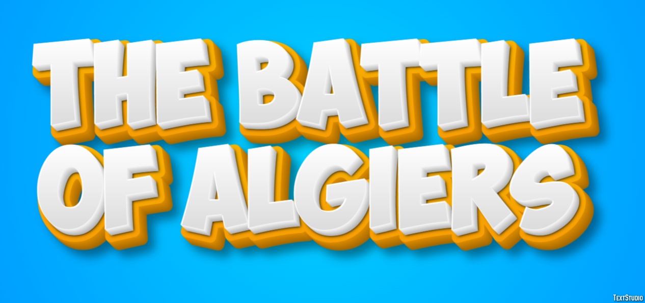 The Battle of Algiers Text effect