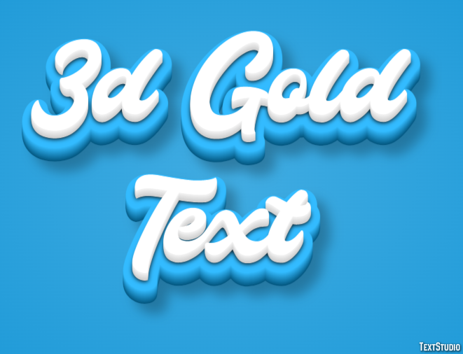 3d Gold Text Effet de Texte
