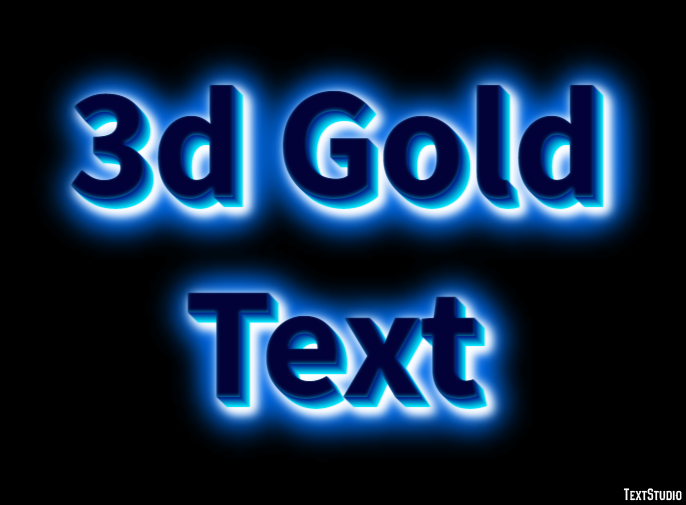 3d Gold Text Metin Efekti