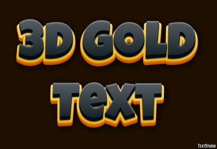 3d Gold Text Effetto testo