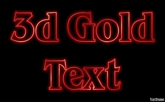 3d Gold Text Effet de Texte
