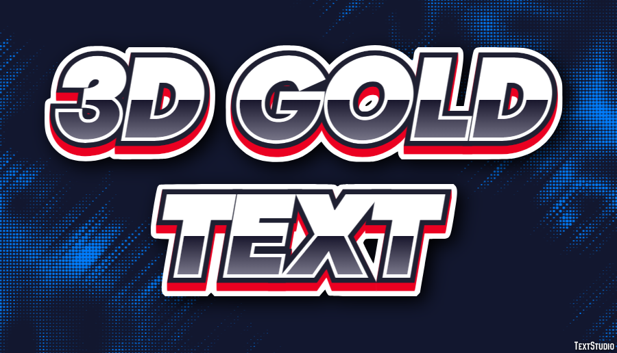 3d Gold Text Effet de Texte