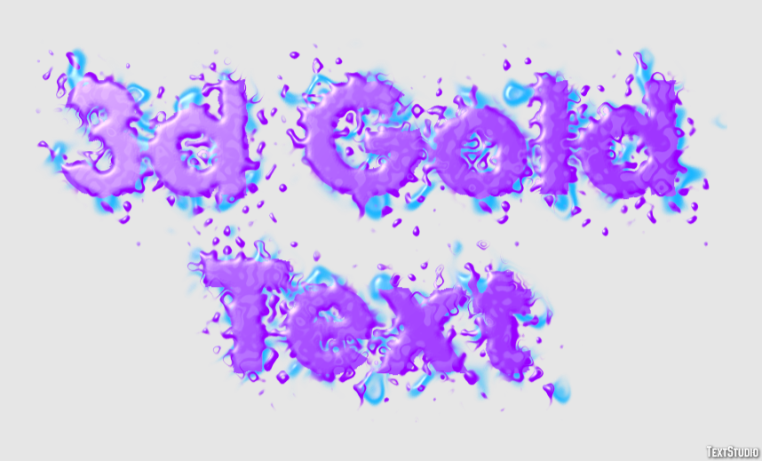 3d Gold Text Tekst Effect