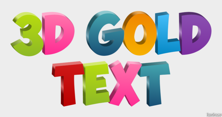 3d Gold Text Text Effect