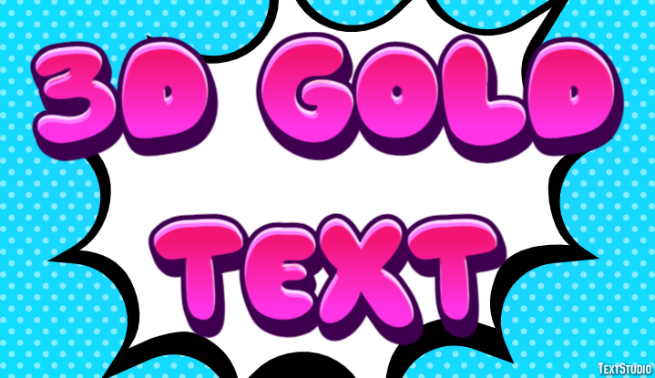 3d Gold Text Efekt tekstowy