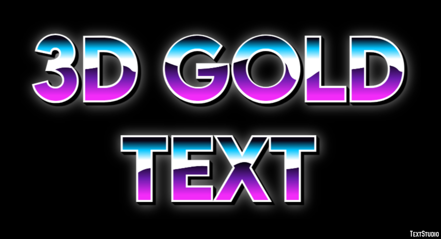 3d Gold Text Effet de Texte