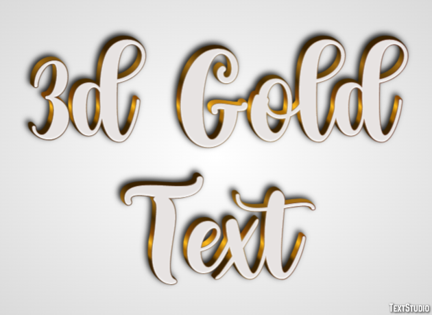3d Gold Text Effetto testo