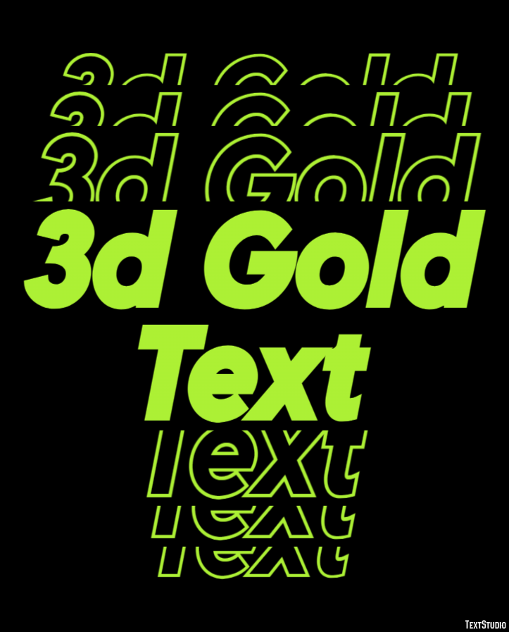 3d Gold Text Efekt tekstowy