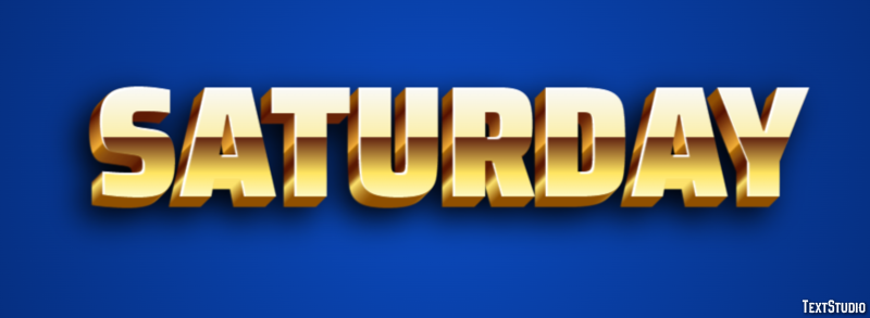Saturday Efekt tekstowy